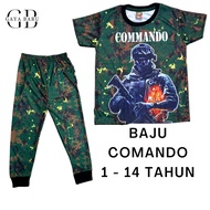 Baju askar budak lelaki Commando( 1-8 Tahun )/ baju budak lelaki / baju tidur budak Murah / Boy Slee