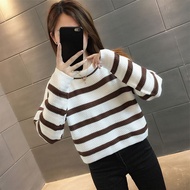 Women's 2024 Fall Striped Sweater - Knitted Outerwear