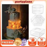 Cake Separator Fillable Acrylic Cake Spacer Cake Stand Party with LED cake display Transparent