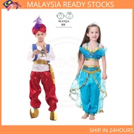 Kids Boy Set Costume Aladdin / Girl Set Jasmine Aladdin Costume+Pant