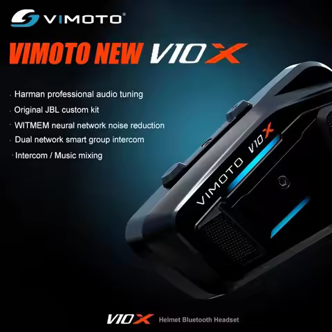 VIMOTO Motorcycle Helmet Bluetooth Headset XR/V10S/V10X Waterproof Noise-Cancelling Multi-person Cal