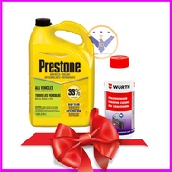 PRESTONE car engine coolant set (green) 3.78LL can + Wurth radiator flush