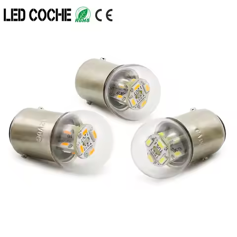 2pcs Motorcycle Led Lights G18 R5w R10W 6V 12v 24V 48V Auto Bulbs Equipment Indicator Smd 3014 chips
