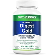 Digest Gold – 90 Caps – Maximum Strength Vegan Digestive Enzymes – Amylase, Lipase & Protease – Dige