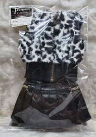 VOLKS SUPER DOLLFIE DD SD LA PARSONAL COLLECTION  DRESS OUTFIT 造形村 SD16 DD 女の子 黑白豹紋有帽外套短皮裙套裝 未開封未使用新