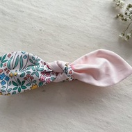 小花神來了 手工純棉綁帶式蝴蝶結寶寶髮帶