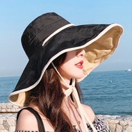 2022 Women Fisherman's Hat Spring Summer Sunscreen Hat Big Brim Bucket Hat Edge Anti-ultraviolet uv 