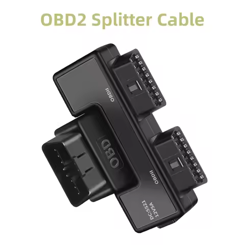 OBD2 One Divided Into Two Adaptor Wire 16 Pin 16 Core OBD Expansion Cable Connector Adapter Cable Un