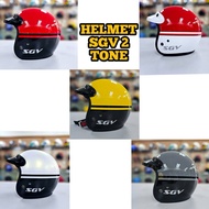 HELMET SGV 2 TONE BLACK GREY BLACK RED WHITE RED WHITE BLACK MODERN GREY BLACK SGV 99 SGV TRENDY SGV