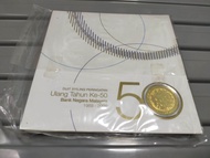 Coin card rm1 bnm 50 year anniversary bank negara 2009 duit syiling peringatan commemorative lama old