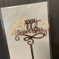 🆕全店插牌買三送一* 週年紀念 周年快樂 Happy Anniversary 玫瑰金色/銀色/金色 |插牌仲有好多款😊歡迎查詢