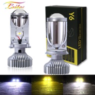 2x New H4 LED Bulb with Mini Projector Lens H4 LED Conversion Kit Automobiles Hi/Lo Beam LED Headlig