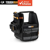 One Set TOUGHBUILT 8-Inch ClipTech Tool Tote, 31 Pockets And Loops, Rivet-Reinforced, With Pouch And