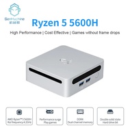 GenMachine Mini PC มินิพีซี AMD Ryzen 5 5600H Windows11 6 Cores 12 Threads Up to 4.2GHz DDR4 8/32GB+256/2TB NVMe SSD WIFI6 BT5.2 Support Three Screen HD Display for Office Gaming Mini Computer