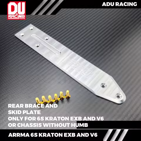ADU RACING 7075-t6 AL CHASSIS SKID PLATE chassis brace for ARRMA 6S 1/8 KRATON EXB AND v6