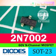 2N7002 60V 500mA N-Channel MOSFET K72 SOT-23 Diodes Original