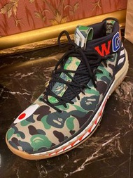 愛迪達 Adidas DAME 4 X BAPE AP9974 綠迷彩 鯊魚 虎紋  聯名 #8.5