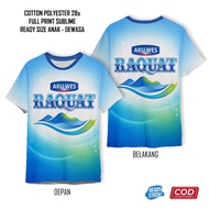 T-shirt with Brand Logo, Words, Raquat Kandas, Gaspol, Rising, Funny, Unique, Full Printing, Cool | 