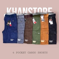 BRANDED PREMIUM 6 POCKET CARGO SHORTS