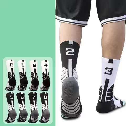 1piece(Half Pair) Basketball Thicken Sports Stocking Big Kid Youth Teens Men Women Skateboard Towel 