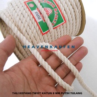 Tali Kepang Twist Katun Putih Tulang Harga Per 2 Meter Untuk Tali Tas Serut Tote Bag Craft Dll