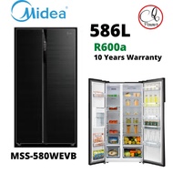 Midea 587L Side By Side Fridge (Peti Sejuk ) MSS-580WEVB