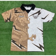 Men Streetwear Dragon Printing Retro Collar Jersey Lelaki Kanak Berkolar Viral Ootd Polo Shirt Short Sleeve Custom Baju Sublimation Jersey Big Size 3xl High Quality