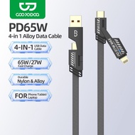 GOOJODOQ 65W Charging Cable Fast Charging Universal 4 IN 1 Multiple Usb Cord With ,Type-C, Micro