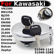 Motorcycle Ignition Fuel Tank Cap Lock With Key For Kawasaki VN1500 BJ250 BJ250 250TR EN400 Bulcan 4