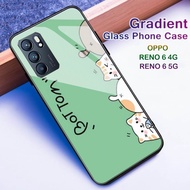 OPPO RENO 6 4G / 5G - SoftCase Glass Kaca - Colour Full [ A48 ] - Full Cover - Pelindung Handphone - Casing Hp - Case Hp Oppo Reno 6 4G / 5G - Bisa Bayar Di Tempat - COD!!