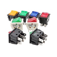 KCD4-201N-B Electric Welding Machine Power Switch With Red Light 30A 250VAC Electric Oven Heater Swi