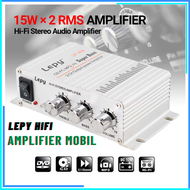 COD Lepy HiFi Mini Stereo Amplifier Treble Bass Booster / power mini 12v full bass / amplifier mini