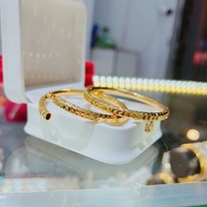 Vòng tay chạm Sáng mới hoạ tiết kim cương mạ vàng khắc ký hiệu Kami trang sức sỉ