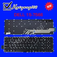 Keyboard คีย์บอร์ดใช้กับ Dell Inspiron 15-7566 15-5570 15-5775 15-5770 15-5767 15-5765 15-5567 15-5565 15-5575 15-5570 ไม่มีไฟ ภาษาไทย-อังกฤษ