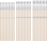 45pcs Tiny Detail Paint Brushes, 3 Sizes Artist Fine Tip Detailing Paintbrush #0#00#000 Wood Thin Li
