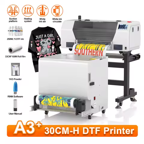 A3+ DTF Printer Impresora For Epson XP600 DTF Printer Transfer Printer Direct To Film Printing T-Shi