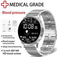 GEJIAN 2024 New Noninvasive Blood Pressure Smart Health Watch Thermometer Heart Rate Monitor Bluetooth Sports Smartwatch for Men HDT5 智能手表