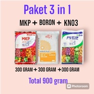 900 GRAM GRAPE FERTILIZER PACKAGE MKP PAK TANI + KNO3 AND BORON 3 IN 1 GRAPE FERTILIZER PACKAGE BONU