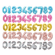 5 Style 16 Inch Aluminum Film Number Balloon 0-9 Balloon Party Decoration Aluminum Foil Balloon