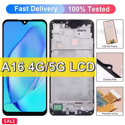 A16 TFT LCD For Samsung A16 4G A165F A165M LCD Display Touch Screen Digitizer For Samsung A16 5G A16