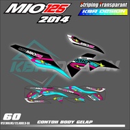 MIO M3/125 MOTORCYCLE STRIPING STICKER yamaha mio M3/125 YEAR 2014 - SIMPLE COLOR LIST VARIATION RAC