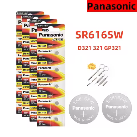 Panasonic 2-50PCS SR616SW 1.55V Watch Battery 321 D321 GP321 Longines Rossini Armani quartz Silver o