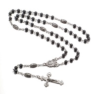 Rosary Beads Necklace with Jesus Crucifix, Catholic Prayer Gifts