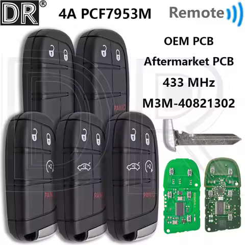 Great 4A PCF7953M 433MHz M3M-40821302 Smart Car Key 68155686AA/AB/AC For Chrysler 200 300 Dodge Char