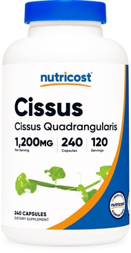 Cissus Quadrangularis (1200mg) 240 Capsules - 120 Servings, Gluten Free, Non-GMO, and Vegetarian Fri
