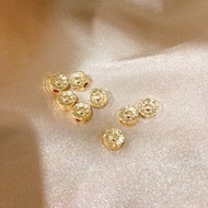 6MM Flower Spacer Beads 18K Gold Plated Spacer Bead Accessories DIY Bracelet Jewelry Materials*--*