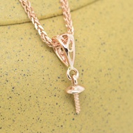 18K Pearl Buckle 18K Gold Buckle 18K Gold Small Size Flower Silk Pearl Buckle Beeswax Bead Buckle K 