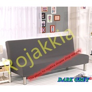 DARK GREY Sofa Bed Cover No Armrest Sofa Bed Slipcovers 150cm-170cm (READY STOCK)