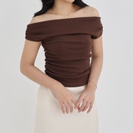 NAYASERA - LUNA OFF SHOULDER TOP - Sabrina Knit TOP - Off Shoulder Knitwear
