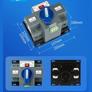 Multi-functiona 63A 220V Dual Power Automatic Transfer Switch Manual Transfer Switch 50/60Hz Din Rai